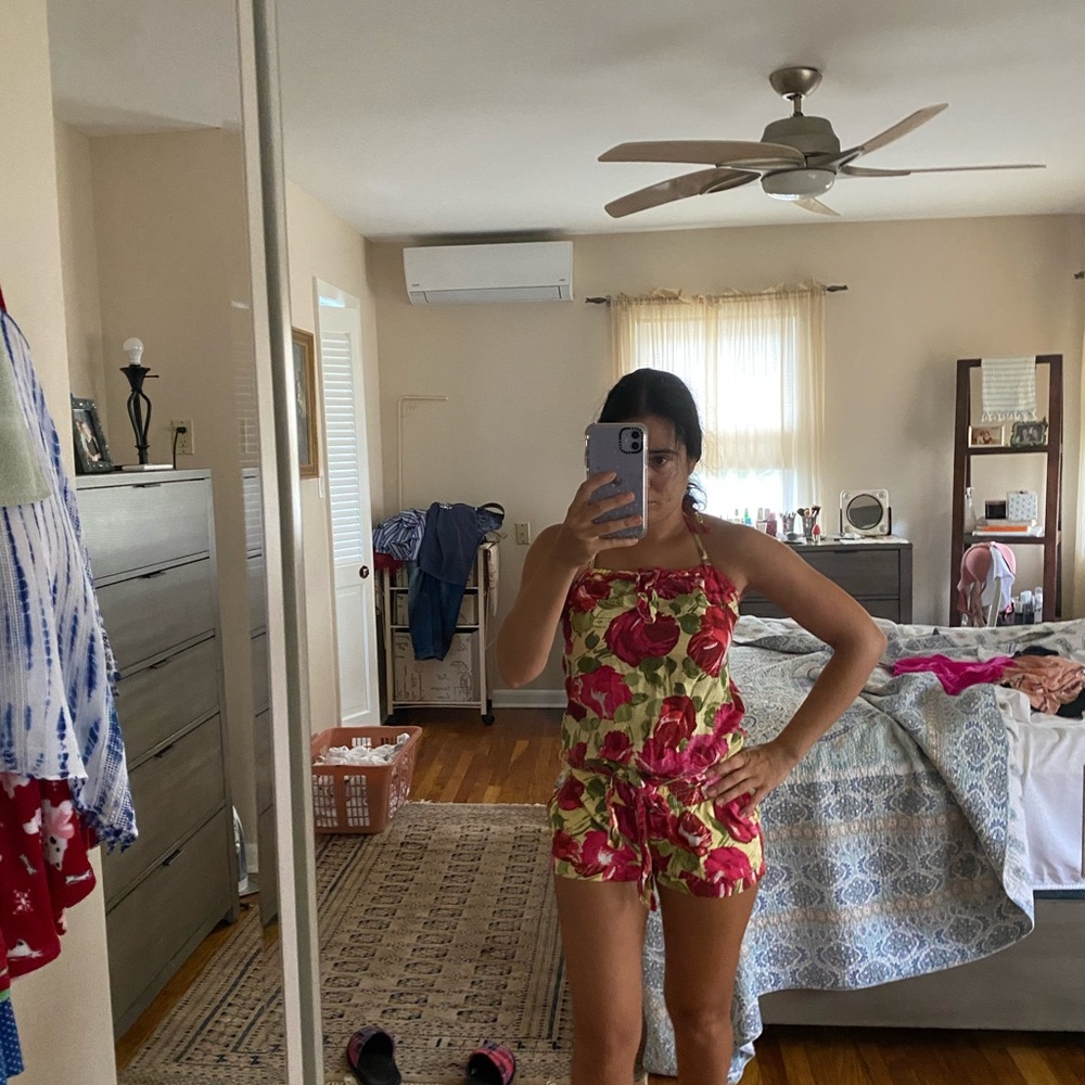 Rose print Abercrombie Romper